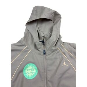 Jordan Nike EYBL 2023 Nationals Windbreaker Jacket tan Teal Womens XXL Loose Fit